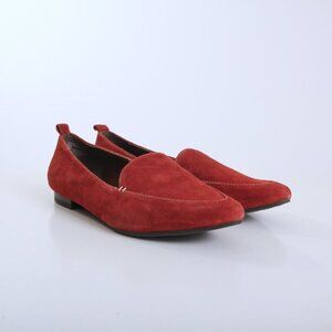 Cynthia Rowley Suede Paprika Almond Toe Loafers